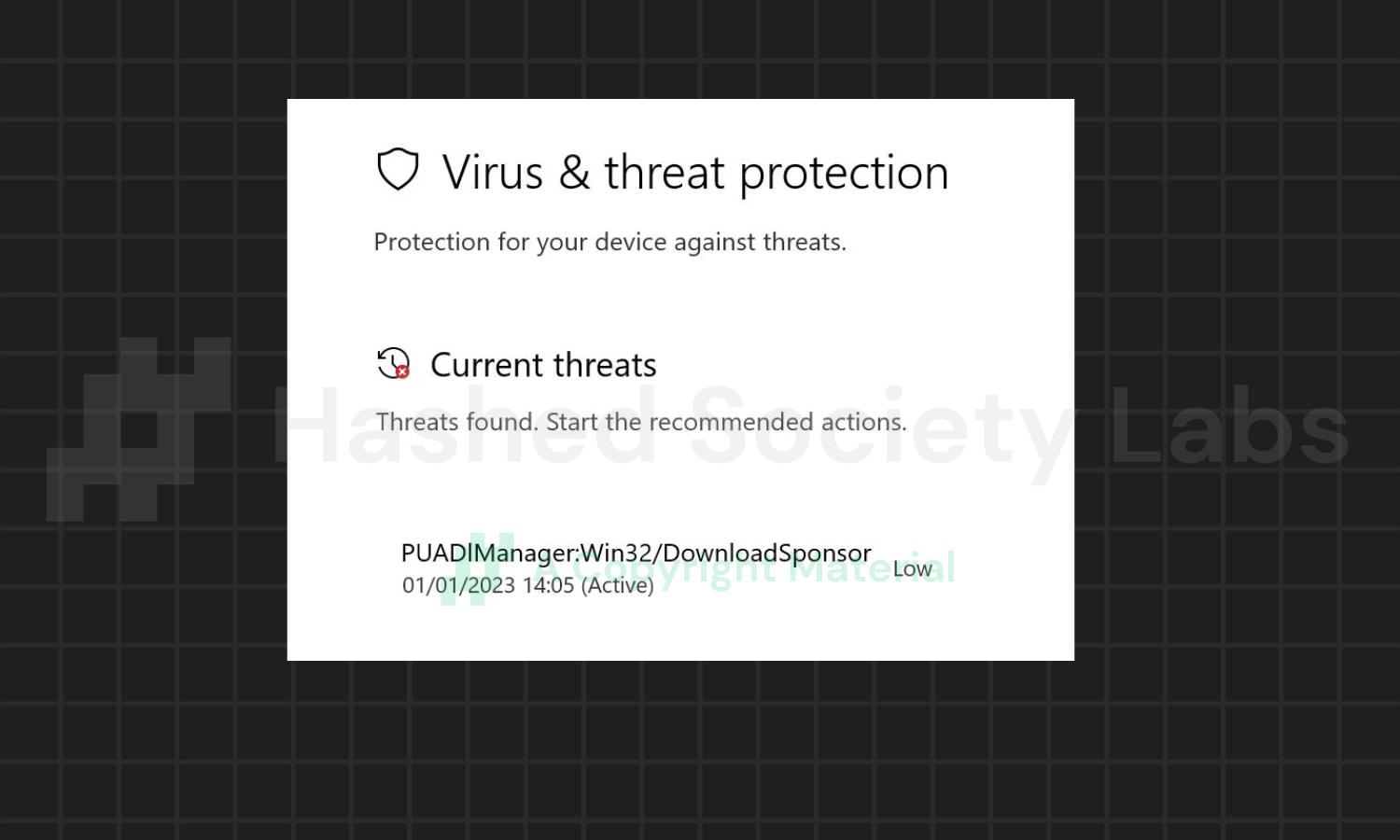 PUADlManager:Win32/DownloadSponsor threat found
