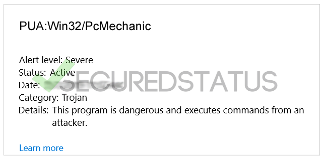 Image of PUA:Win32/PcMechanic