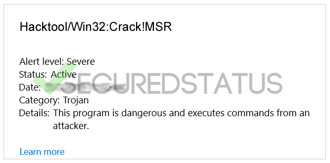 Image of Hacktool/Win32:Crack!MSR