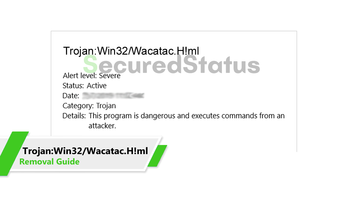 Trojan:Win32/Wacatac.H!ml