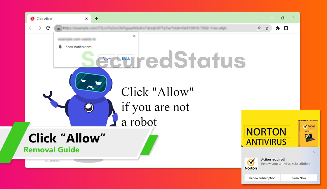 "Click allow if you are not a robot"