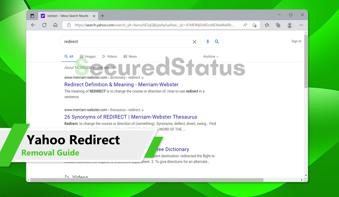 Image of Yahoo Redirect Virus