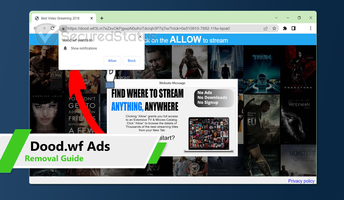 Image of Dood.wf Pop-up Ads