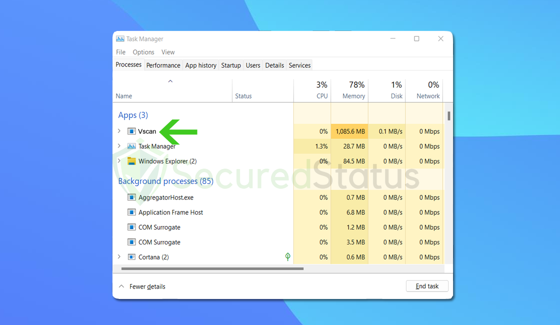 Image of Vscan.exe Trojan Virus