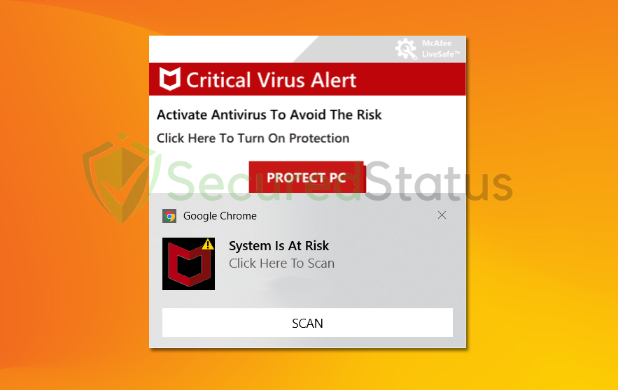 Image of "McAfee: Critical Virus Alert"