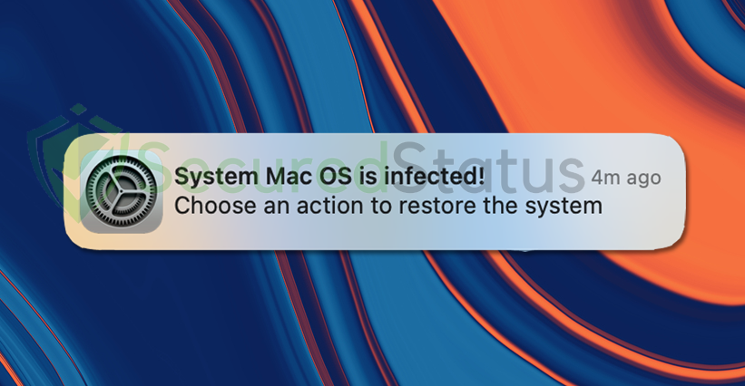 Image of "System Mac OS is infected!"