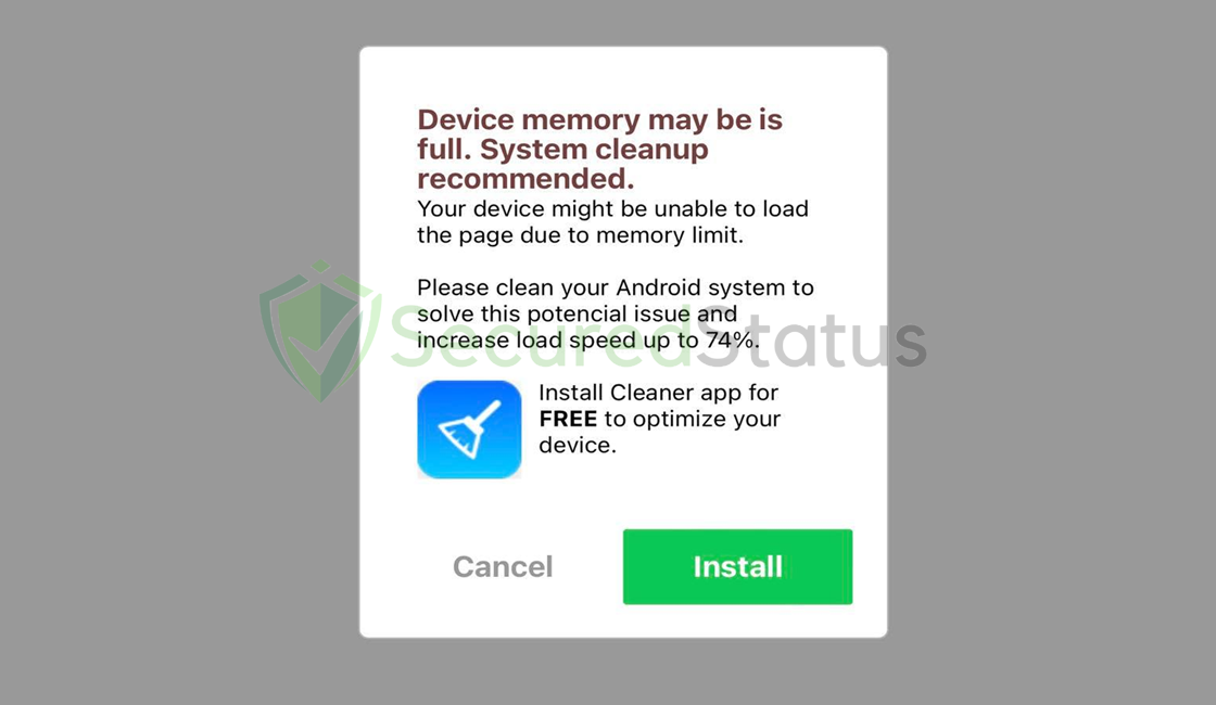 Image of "Device memory may be is full"