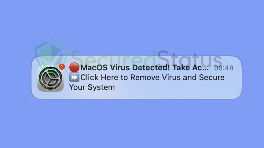 Malware Disguised as System Settings Notifications