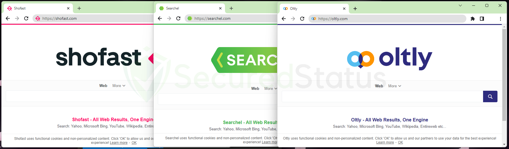 Browser hijackers with the same developers