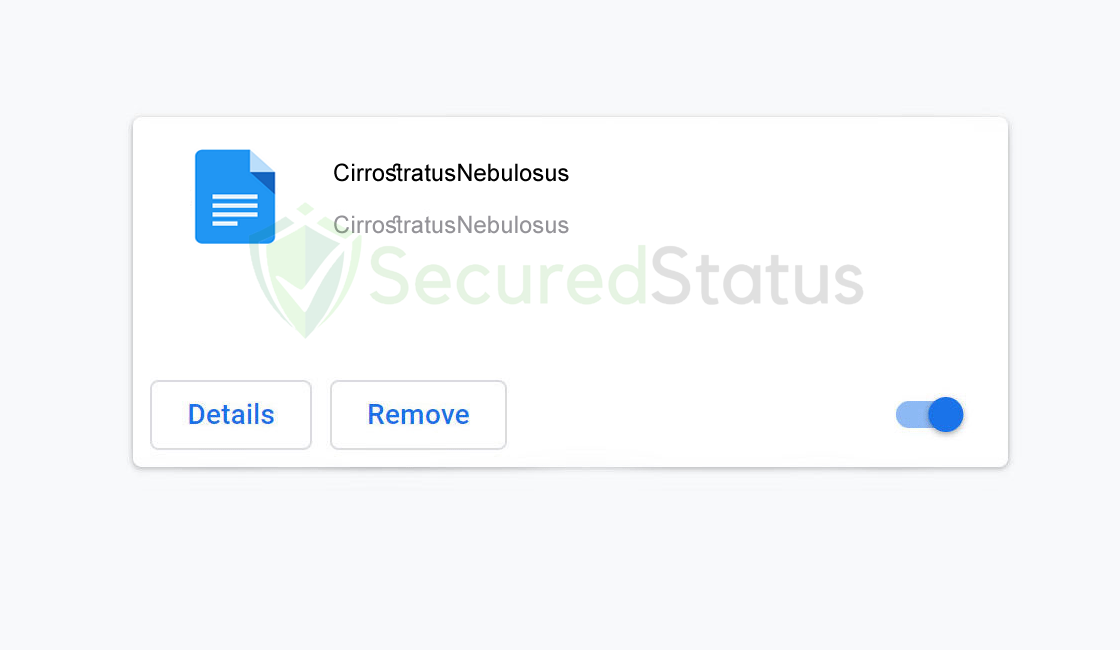 Image of CirrostratusNebulosus Chrome Extension Virus