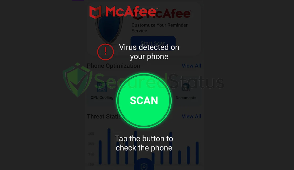 "Virus detected on your phone" Alert