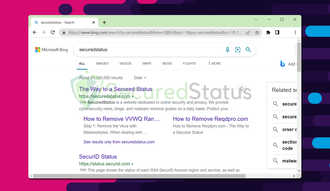 Image of Unix Search Browser Hijacker Virus