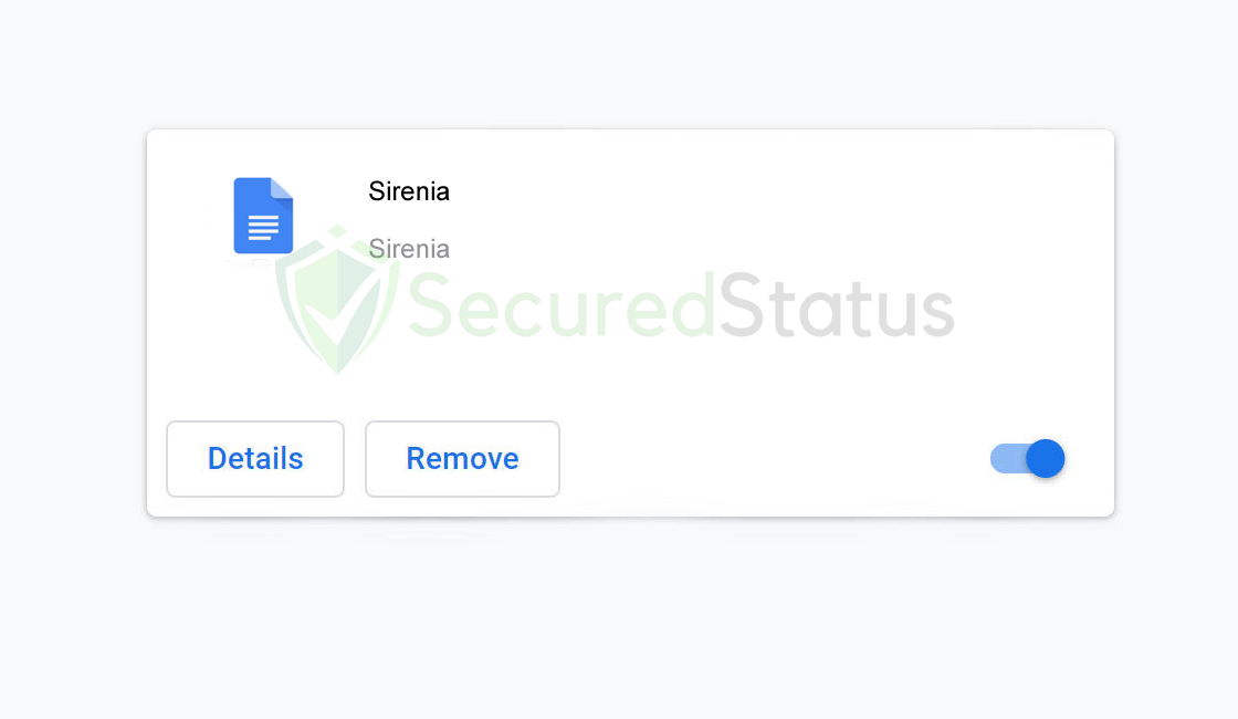 Image of Sirenia Chrome Extension Virus